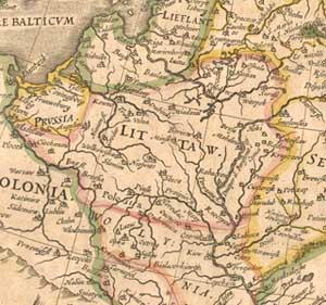 карта ВКЛ 1614 год